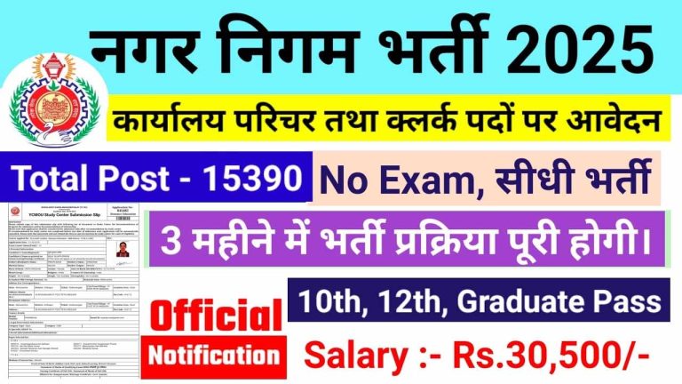 Nagar Nigam Job Vacancy 2025